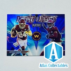 Antonio Gibson Terry McLaurin Blue Prizm Thunder Lighting TL-3 Washington 2021